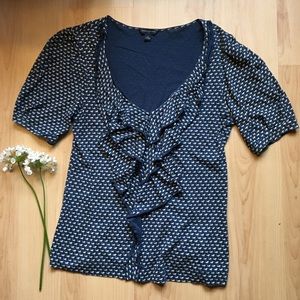 Banana Republic Navy Print Top